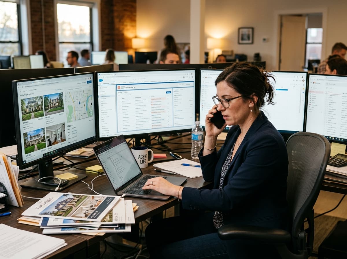 Real estate agent at work